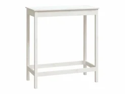 Clicnbuy Mesa Alta * Mesa alta de bar madera maciza de pino 100x50x110 cm Blanco