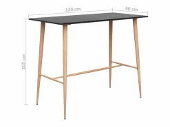 vidaxl Mesa Alta * Mesa alta y taburetes de bar 7 piezas y gris Negro