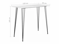 vidaxl Mesa Alta * Mesa alta y taburetes de bar 7 piezas y gris Blanco