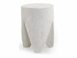 Mesa Auxiliar | Mesa auxiliar color cemento de poliresina