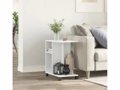 Mesa auxiliar con ruedas madera ingeniería 50x30x55 cm < Clicnbuy New