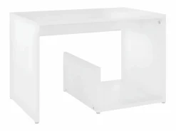 Clicnbuy Mesa Auxiliar * Mesa auxiliar de madera contrachapada 59x36x38 cm Blanco