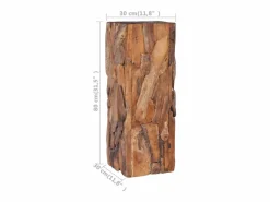Mesa auxiliar de madera maciza de teca 30x30x80 cm < vidaxl Outlet