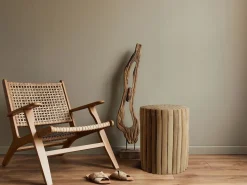 Mesa auxiliar de teca - Color: natural - LUTIANA < Vente-unique Best