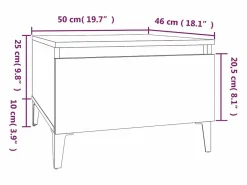 Mesa auxiliar madera contrachapada roble Sonoma 50x46x35 cm < vidaxl Hot