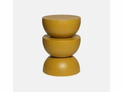 Mesa auxiliar o mesita de metal mostaza < Sweeek Online