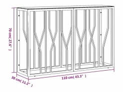 Mesa consola acero inoxidable y vidrio 110x30x70 cm < vidaxl Best