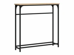 Clicnbuy Consola * Mesa consola madera de ingeniería roble Sonoma 75x19,5x75 cm Marru00f3n
