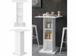 Vicco Mueble Bar * Mesa de bar 70x70x109 rodeo Blanco