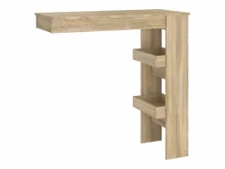 Clicnbuy Mueble Bar | Mesa de bar de pared contrachapada roble Sonoma 102x45x103,5cm