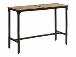 vidaxl Mesa Alta * Mesa de bar madera maciza de mango rugoso 150x55x107 cm Color natural claro