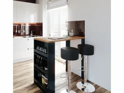 Vicco Mueble Bar | Mesa de bar roble 57x117x106