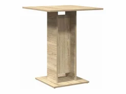Clicnbuy Mueble Bar | Mesa de bistró contrachapada color roble Sonoma 60x60x75 cm