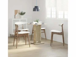 Clicnbuy Mueble Bar | Mesa de bistró contrachapada color roble Sonoma 60x60x75 cm