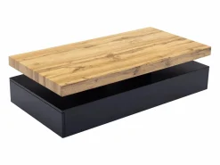 Mesa de centro con 2 cajones de MDF - Negro y natural claro - FELIX < Vente-unique Discount