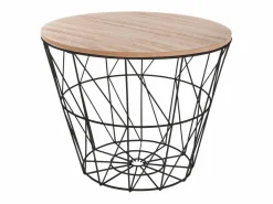 Atmosphera Mesa Auxiliar * Mesa de centro Kumi /natural 30,5x38x38 cm Negro