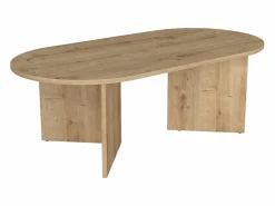 Mesa de centro ovalada - Color : Natural claro - TOPANIA < Vente-unique Outlet