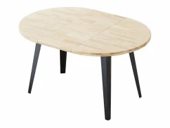 ADEC Mesa Extensible|Mesa De Comedor | Mesa de comedor BergE redonda extensible nordish/negro Ø100x76 cm