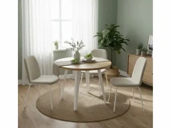 ADEC Mesa Extensible|Mesa De Comedor | Mesa de comedor BergE redonda extensible nordish/ Ø100x76 cm