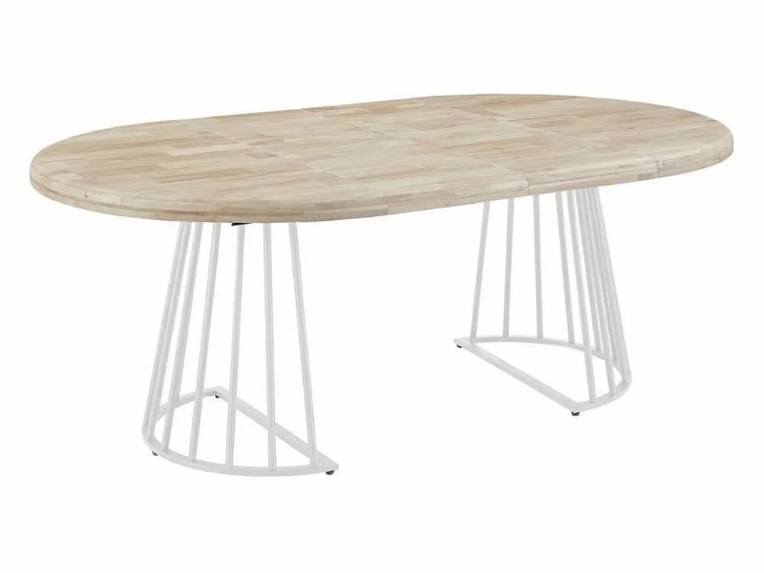 ADEC Mesa Extensible|Mesa De Comedor * Mesa de comedor Brad extensible diseño redondo nordish/ Ø120 cm Blanco