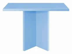 Mesa De Comedor * Mesa de comedor cuadrada con tablero laminado de 3 cm en azul cornish Azul celeste