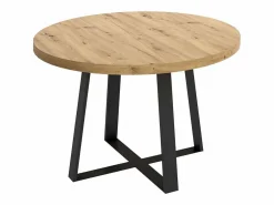 Befara Mesa Extensible | Mesa De Comedor Redonda Extensible Diseño Industrial Edison