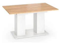Vicco Mesa Extensible * Mesa de comedor roble blanco/dorado 180x90x76 dix Color natural oscuro