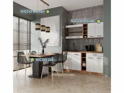 Vicco Mesa Extensible | Mesa de comedor sonoma 140x90x76 dix