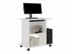 Clicnbuy Mesa De Ordenador * Mesa de ordenador madera contrachapada 80x50x75 cm Blanco