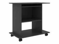 Clicnbuy Mesa De Ordenador * Mesa de ordenador madera contrachapada 80x50x75 cm Gris