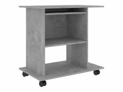 Clicnbuy Mesa De Ordenador * Mesa de ordenador madera contrachapada hormigón 80x50x75cm Gris