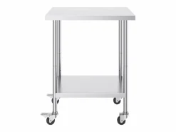 Mesa de Trabajo SucceBuy Mesa de Trabajo de Acero Inoxidable de 60.96 x 76.2 cm con 4 Ruedas < Online