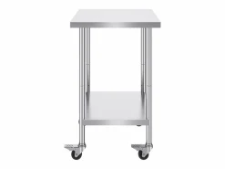 Mesa de Trabajo SucceBuy Mesa de Trabajo de Acero Inoxidable de 60.96 x 76.2 cm con 4 Ruedas < Online