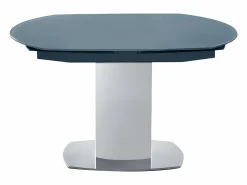 Vente-unique Mesa Extensible|Mesa De Comedor | Mesa extensible TALICIA - Cristal templado y metal -