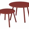 MYLIA Colección Rouge Passion | Mesas nido de jardín metálicas - MIRMANDE de