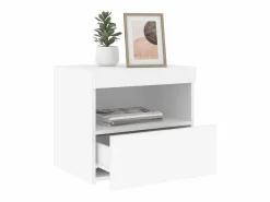Clicnbuy Mesita De Noche | Mesita de noche con luces LED 50x40x45 cm