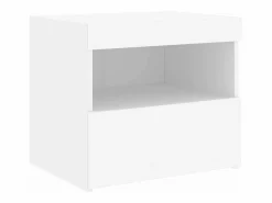 Clicnbuy Mesita De Noche | Mesita de noche con luces LED 50x40x45 cm