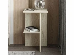 Calicosy Mesita De Noche * Mesita de noche cuadrada con estante H60 cm - LERAY Beige