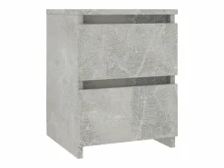 Clicnbuy Mesita De Noche * Mesita de noche de aglomerado hormigón 30x30x40 cm Gris