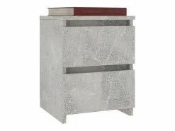 Clicnbuy Mesita De Noche * Mesita de noche de aglomerado hormigón 30x30x40 cm Gris