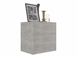 Clicnbuy Mesita De Noche * Mesita de noche madera contrachapada hormigón 40x30x40 cm Gris