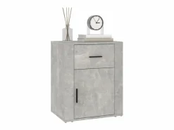 Clicnbuy Mesita De Noche | Mesita de noche madera contrachapada hormigón 50x36x60 cm
