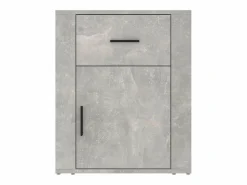 Clicnbuy Mesita De Noche | Mesita de noche madera contrachapada hormigón 50x36x60 cm