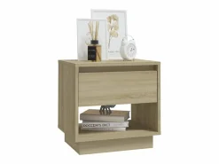 Clicnbuy Mesita De Noche | Mesita de noche madera contrachapada roble Sonoma 45x34x44 cm
