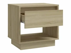 Clicnbuy Mesita De Noche | Mesita de noche madera contrachapada roble Sonoma 45x34x44 cm