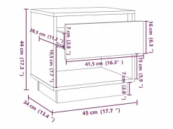 Clicnbuy Mesita De Noche | Mesita de noche madera contrachapada roble Sonoma 45x34x44 cm
