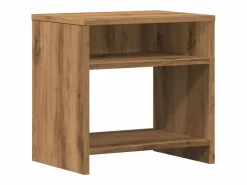 Clicnbuy Mesita De Noche * Mesita de noche madera de ingeniería roble artisian 40x30x40 cm Marru00f3n
