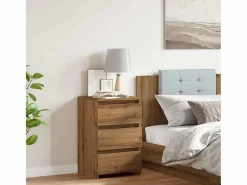 Clicnbuy Mesita De Noche | Mesita de noche madera de ingeniería roble artisan 40x35x62,5cm