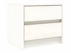 Clicnbuy Mesita De Noche * Mesita de noche madera maciza de pino 40x31x35,5 cm Blanco