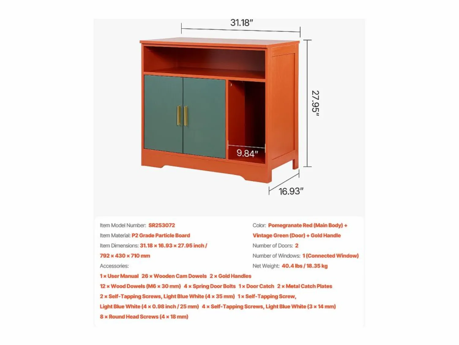 Higiene Y Cuidado De Mascotas * Mueble para Caja de Arena SucceBuy Gato Armario Esconder Casa de Baño de Gato Interior Moderno, Nicho Esconder-arena en Madera, Compatible, 79,2x43x71 cm, Verde